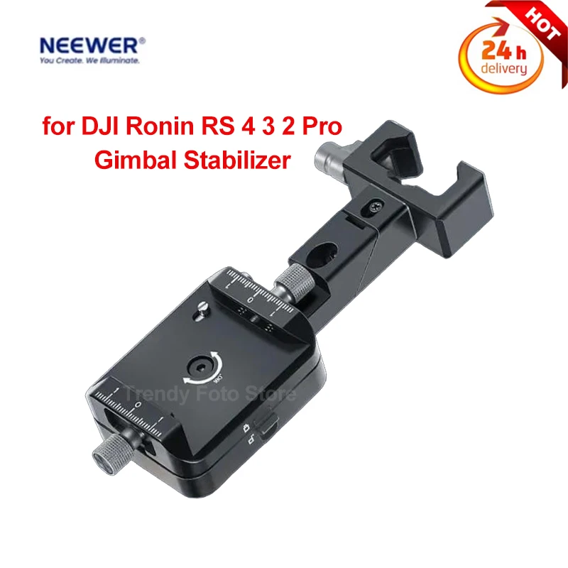 

NEEWER CA108 Vertical Camera Mount Quick Horizontal-to-Vertical Mount Plate for RS4/RS4 Pro/RS3/RS3 Pro/RS2 Gimbal Accessories