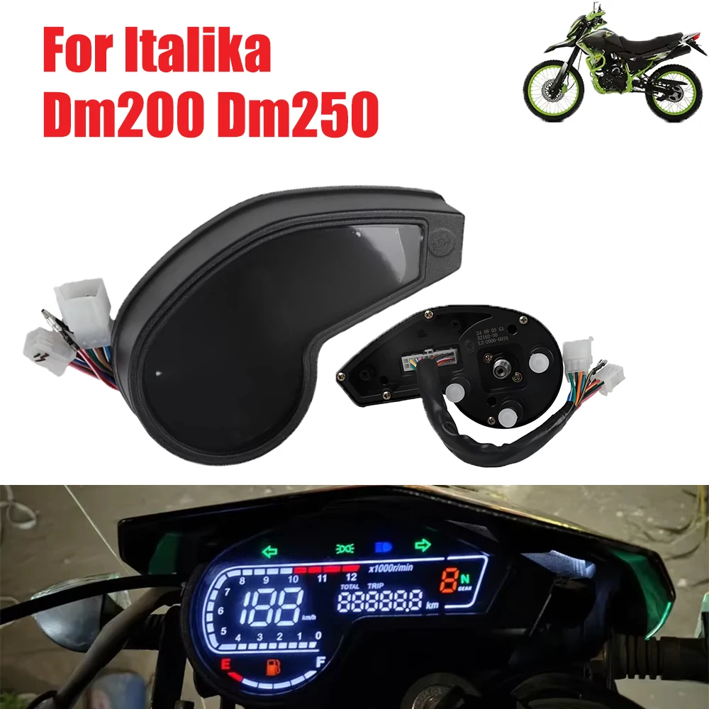 

For Italika Dm200 Dm250 Motorcycle Accessories Digital Speedometer Dashboard Instrument Tachometer Odometer Gear Display Meter