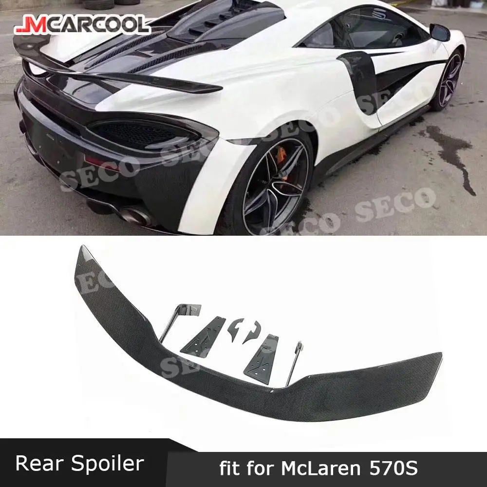 

JMCARCOOL Carbon Fiber Rear Boot Lip Spoiler Racing Trunk Top Wings Fit for McLaren 540C 570S 570GT Spoiler Car Accessorise