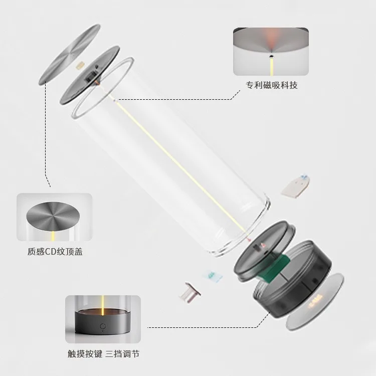 LED Camping Light Camping Portable Charging Adjustable Magnetic  High Transmittance Blue Creative Ambient