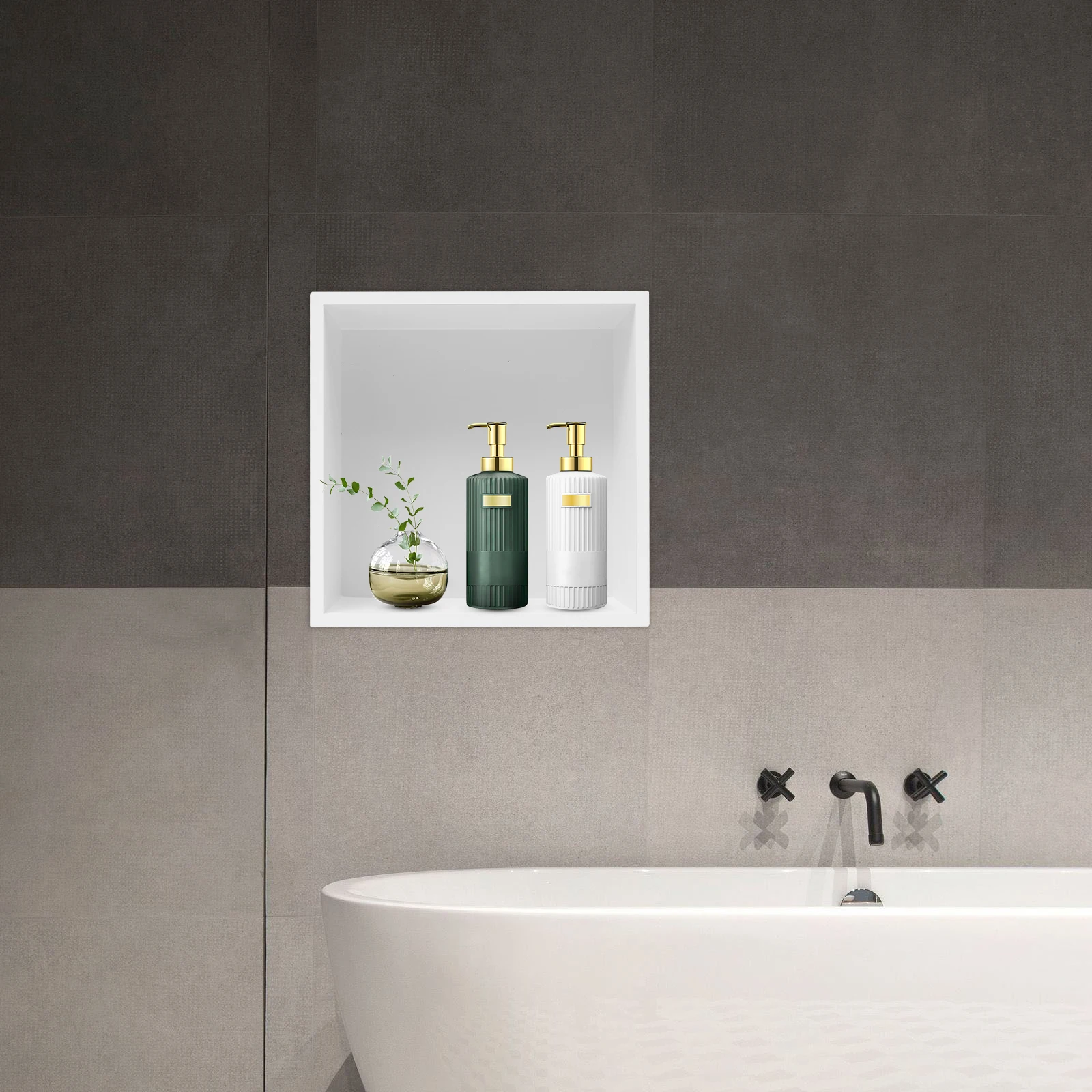 

Полка для душа из нержавеющей стали 33*33 см, органайзер для ванной, встраиваемая полка для хранения в ванной и на кухне