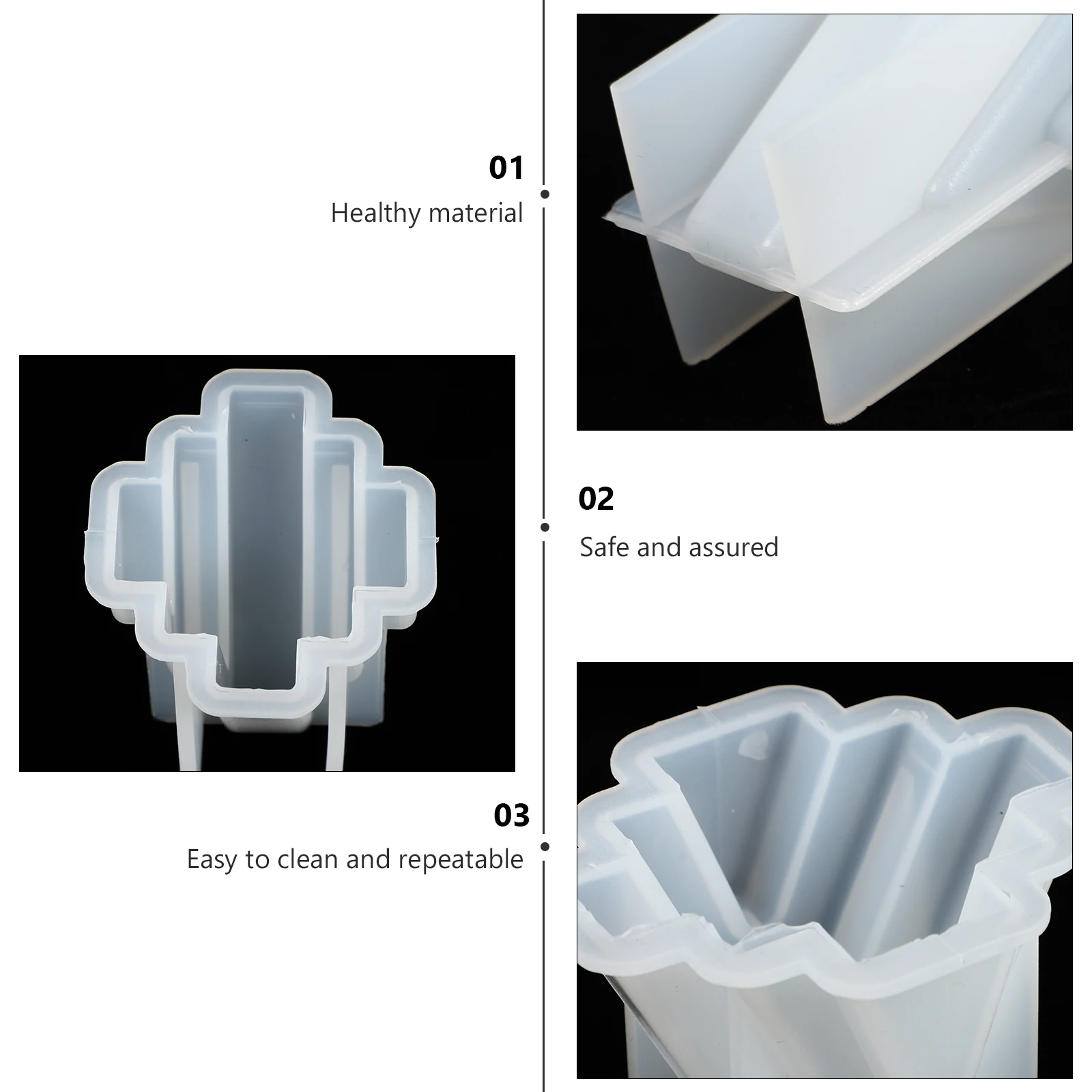 

2pcs Molds Silicone Reusable Non-Stick Diy Scented Handmade Soap Making Tools Craft Molds For Decorative