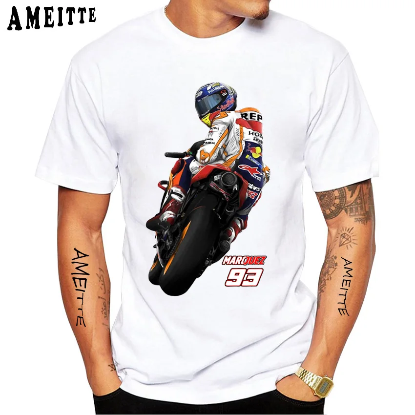 Legend GP World Champion New Big Red Ant Riding T-Shirt Boy Motorcycle Rider Clothes GS Adventure Sport T Shirt Men White Tees