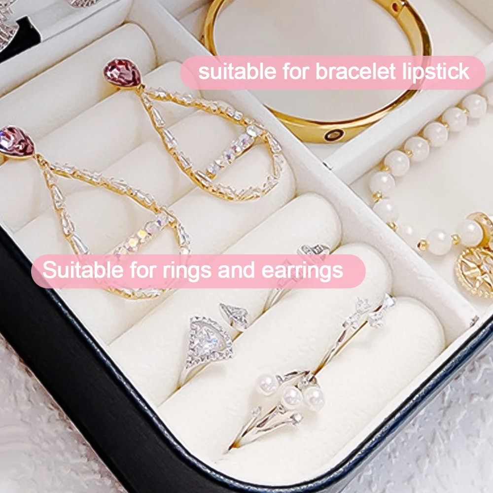 Koreanische Version Einfache Ins Stil Tragbare Schmuck Lagerung Box 2023 Neue High-end-Exquisite Große Kapazität Reise Schmuck Tasche – Detail 6