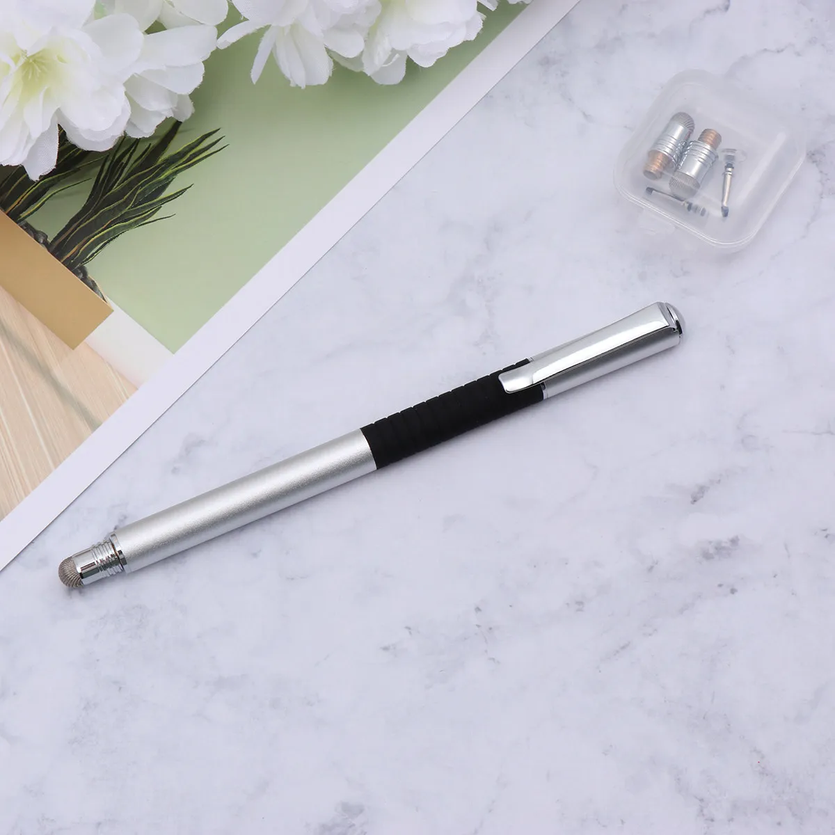 Juego de 5 lápices capacitivos de metal de primera calidad, lápiz táctil de doble punta para teléfonos inteligentes, tabletas, herramienta de escritura a mano, teléfono, computadora