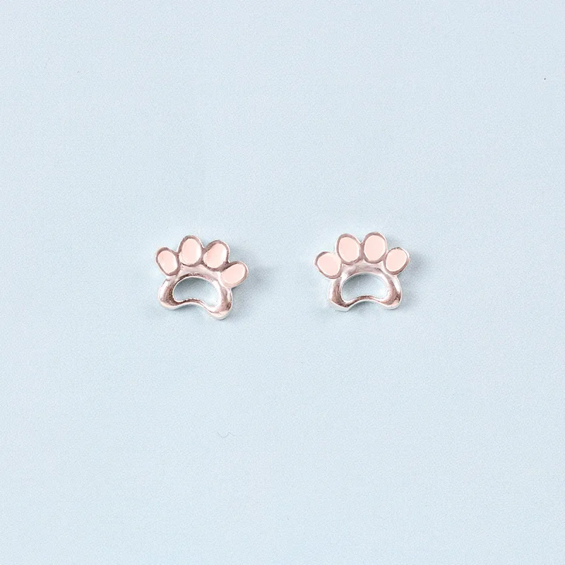 

Серьги-гвоздики из чистого серебра 925, модные изысканные милые кошачьи лапы, дизайн, элегантная корейская версия, простые украшения для ушей для женщин