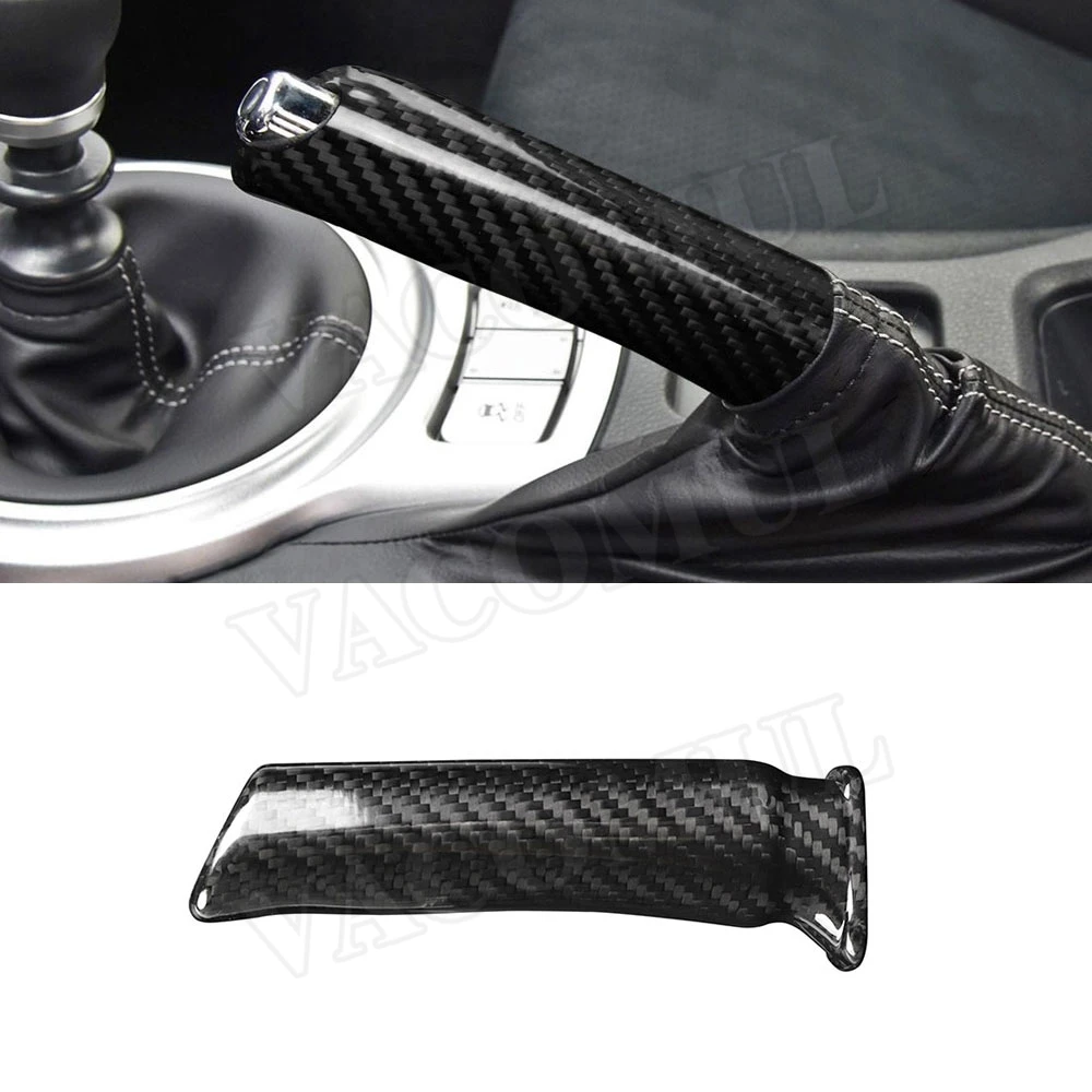 Carbon Fiber Car Interior Trim Handbrake Cover Handle Protector Hand Brake Trim For Toyota GT86 FT86 ZN6 Subaru BRZ 2013-2020