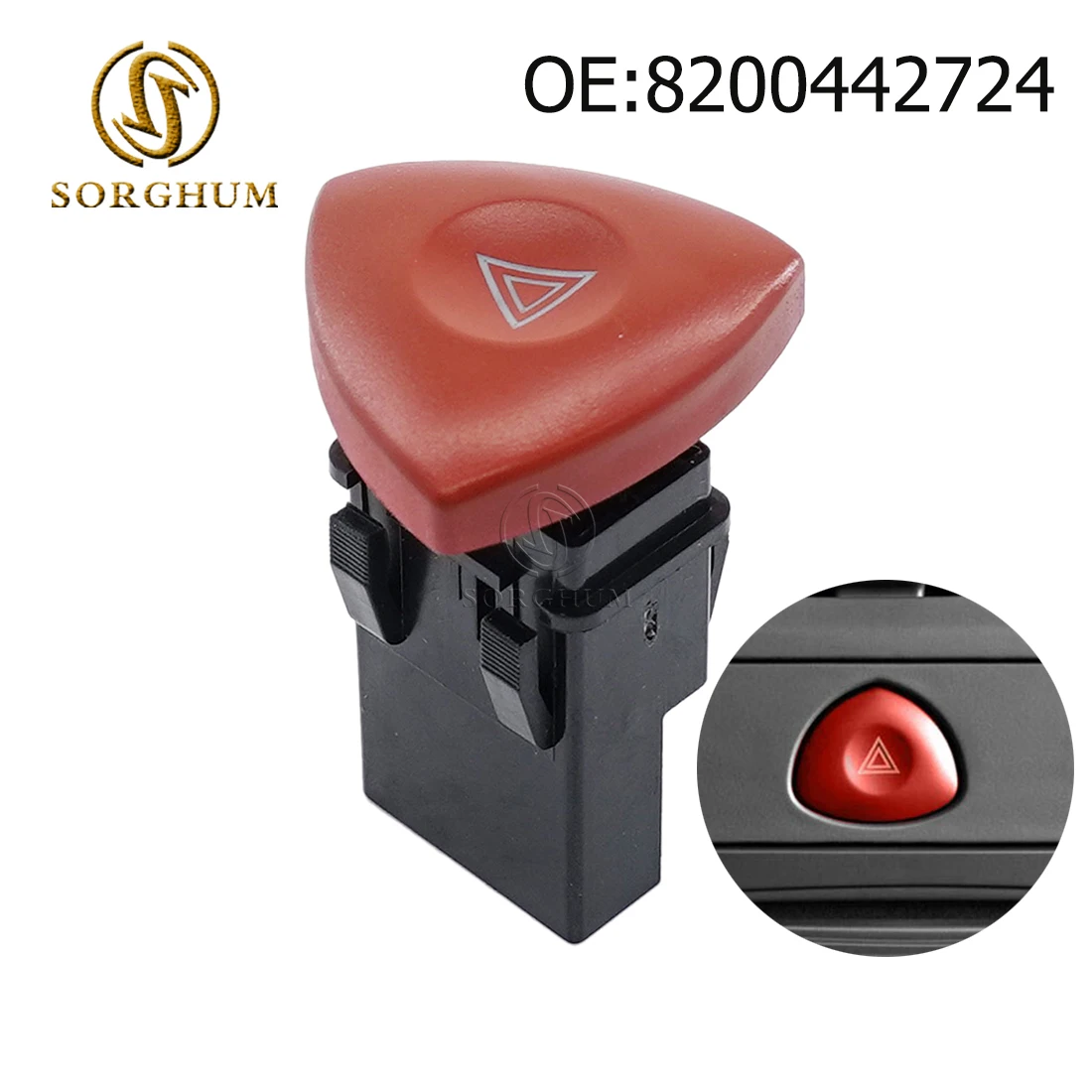 

SORGHUM Hazard Warning Light Switch Dash Button 8200442724 93856337 for Renault Espace Laguna Nissan Primastar Vauxhall Vivaro