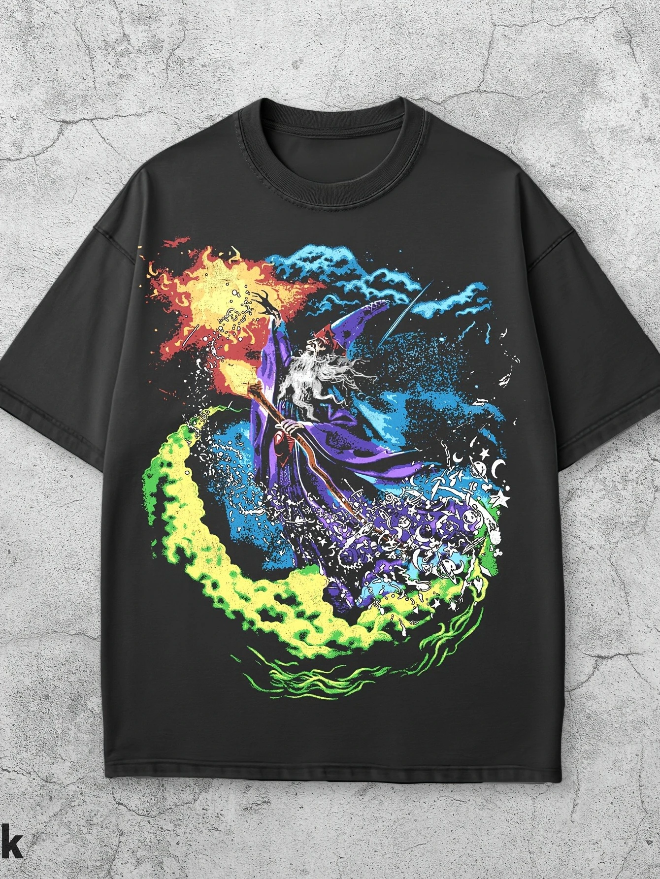 Fantasy Wizard Vintage 90S T-Shirt Retro Sorcerer Magic Spell Gothic Graphic Tee Grunge Top Short Sleeve T-Shirt