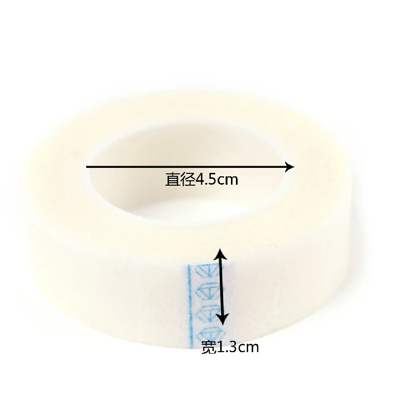 2 rollos de cinta de papel para extensión de pestañas, cinta adhesiva de tela no tejida transpirable para herramienta de ampliación falsa, herramientas para maquillaje de ojos y párpados