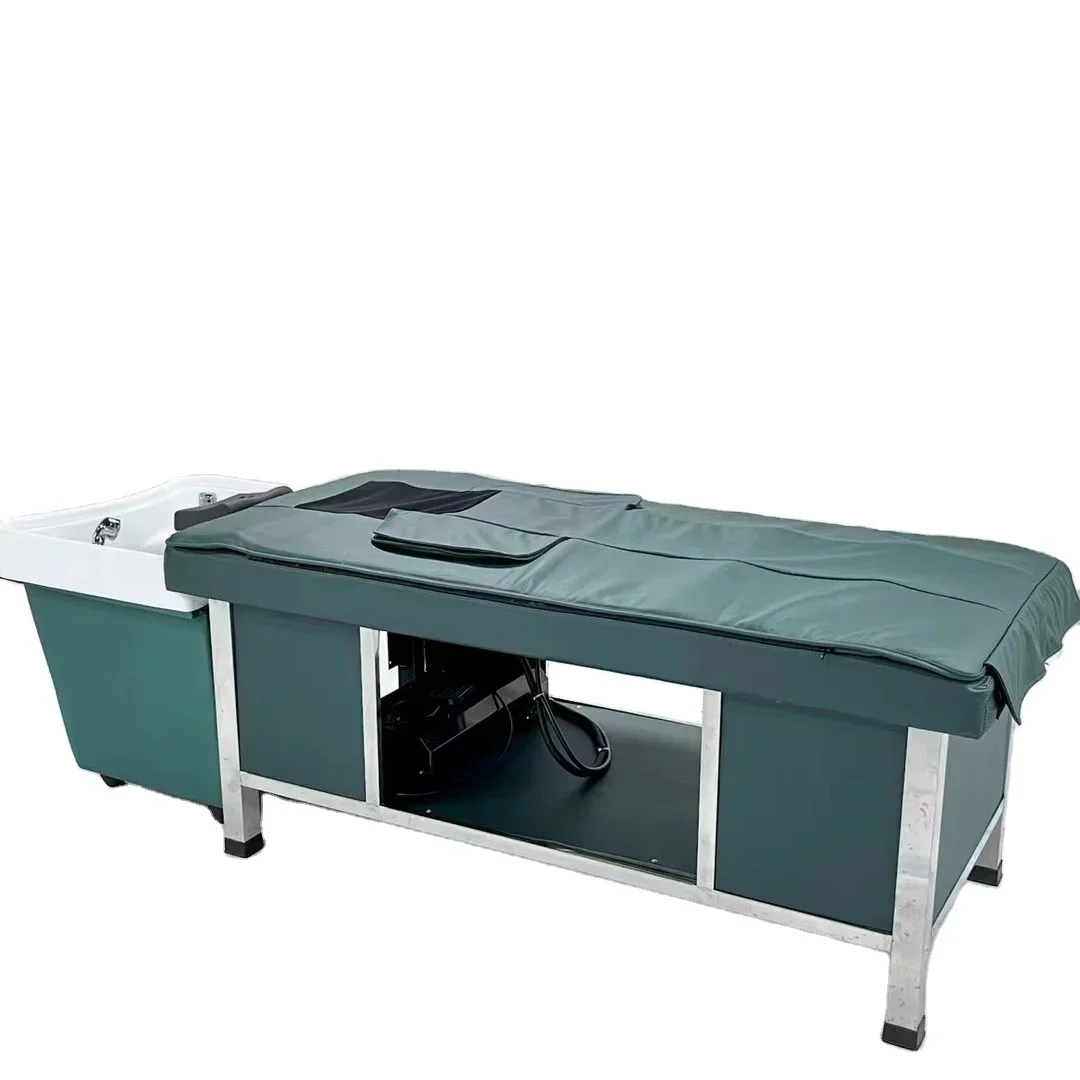2026 Hair SPA Fumigable Hydrotherapy Circulating Shampoo Chair Multifunctional Water Circulation Wooden Shampoo Bed
