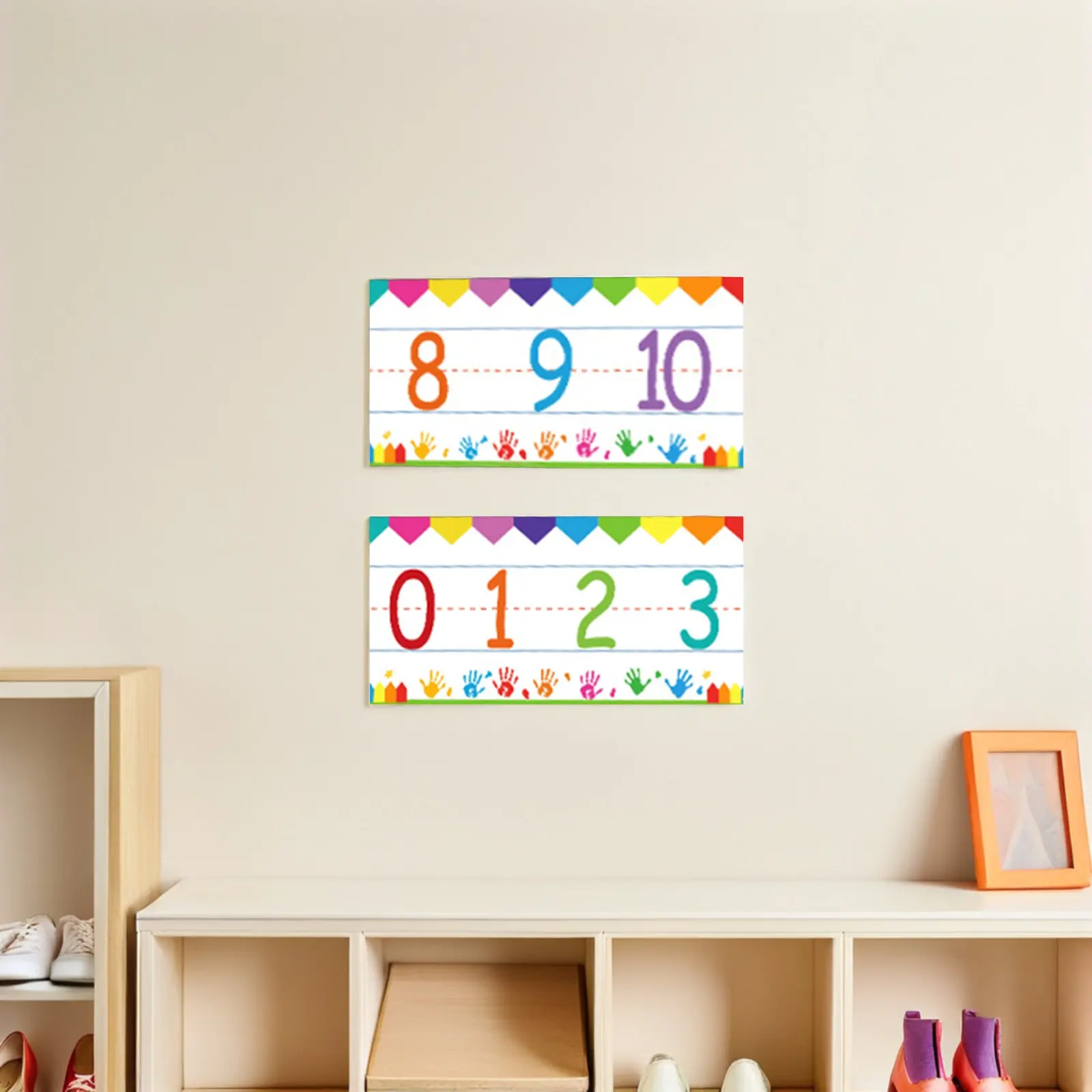 12Pcs Alphabet Bulletin Strips Bright Colorful Abc Number Line Classroom Wall Decor Preschool Kindergarten Homeschool Learning