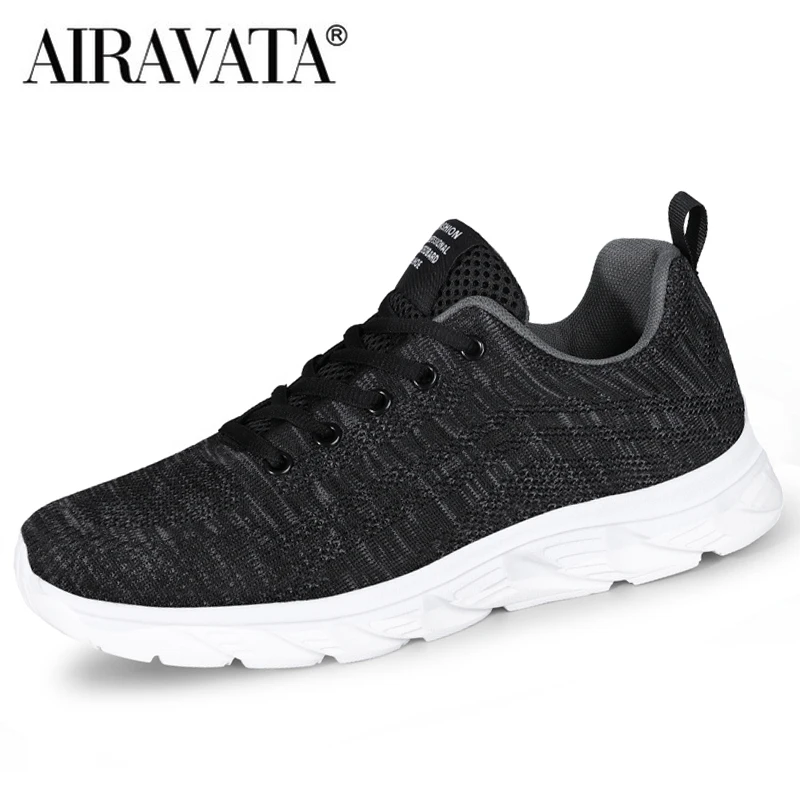 Męskie modne sznurowane dzianinowe trampki Casual Outdoor Athletic Running Walking Gym Shoes