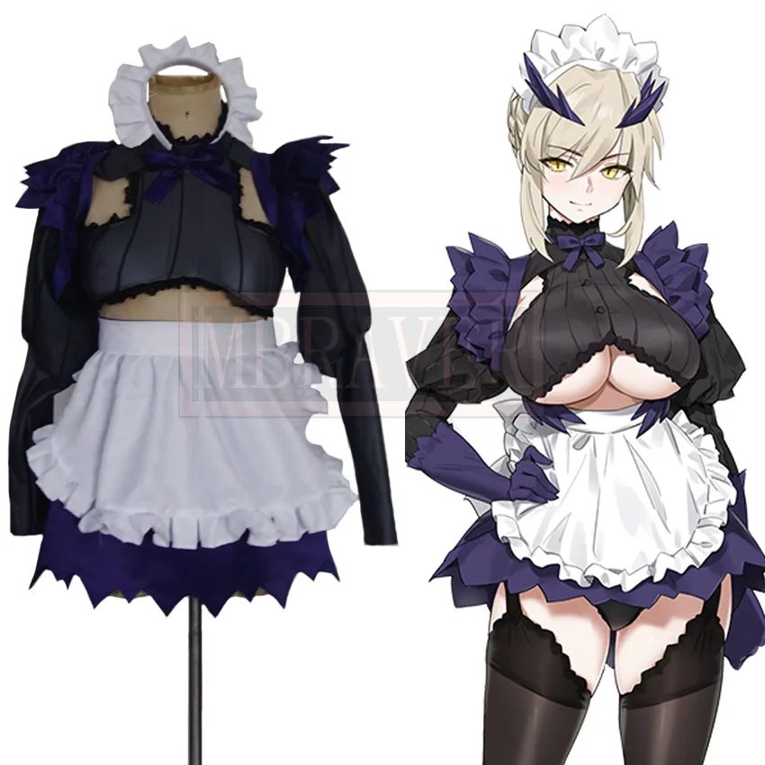 

Fate/Grand Order FGO Altria Pendragon Alter Maid Outfit Cosplay Halloween Christmas Party Uniform Costume Made Any Size