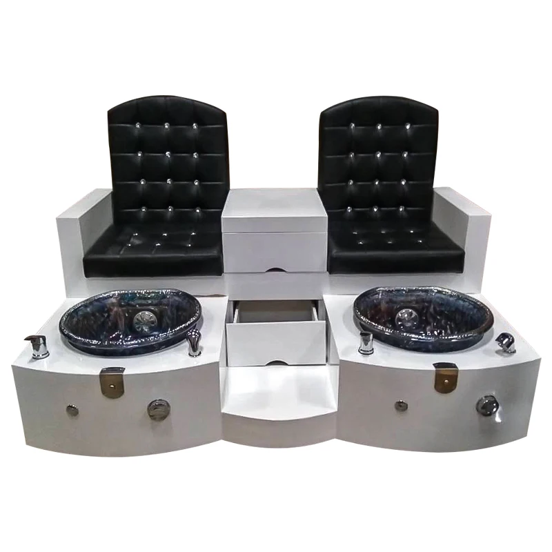 Luxury Foot Massage Spa Chair with Electric Function Double Seat Portable Throne Nail Art Foot Care New Nail Art Spa Equipment