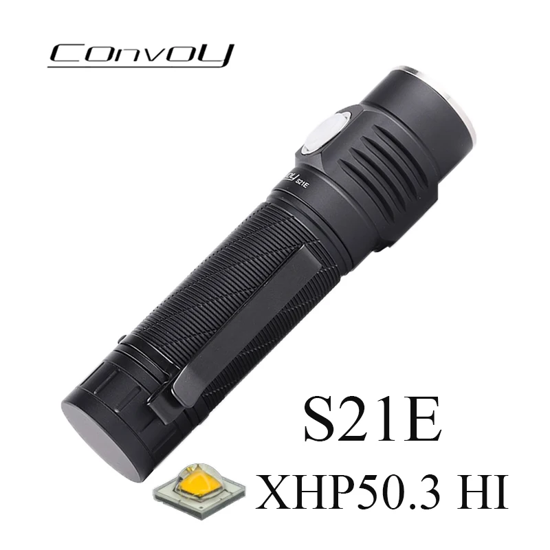 Convoy S21E With XHP50.3 HI Led Linterna 21700 1800lm Torch Camping Fishing Hunting Lamp Work Light Type-c Charging Port