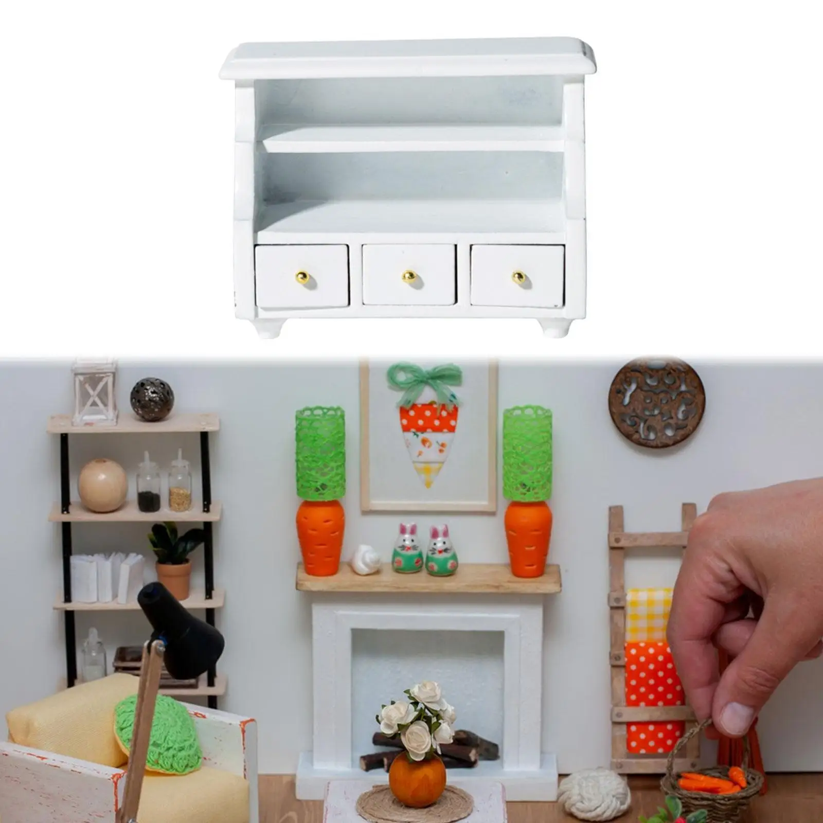 1/12 modelo de móveis para casa de bonecas, decoração de simulação, mini modelo de armário para crianças, presente de feriado