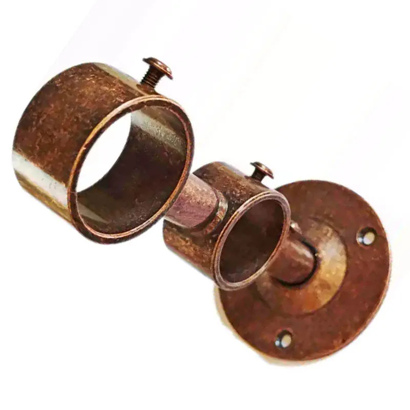 Curtain Rods Accessories Metal Holder Double Hole for Diameter 35mm Stick Rod Support Ceiling Window Brackets Curtains Bracket