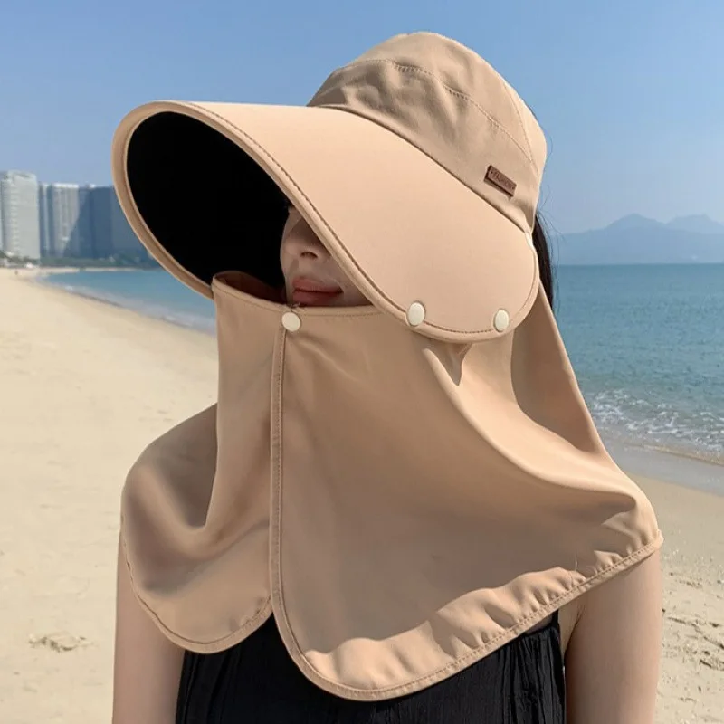 chapeu-de-pesca-feminino-com-protecao-solar-uv-para-o-verao-design-amplo-e-moderno-multifuncional-com-protecao-de-pescoco-e-lenco-integrado