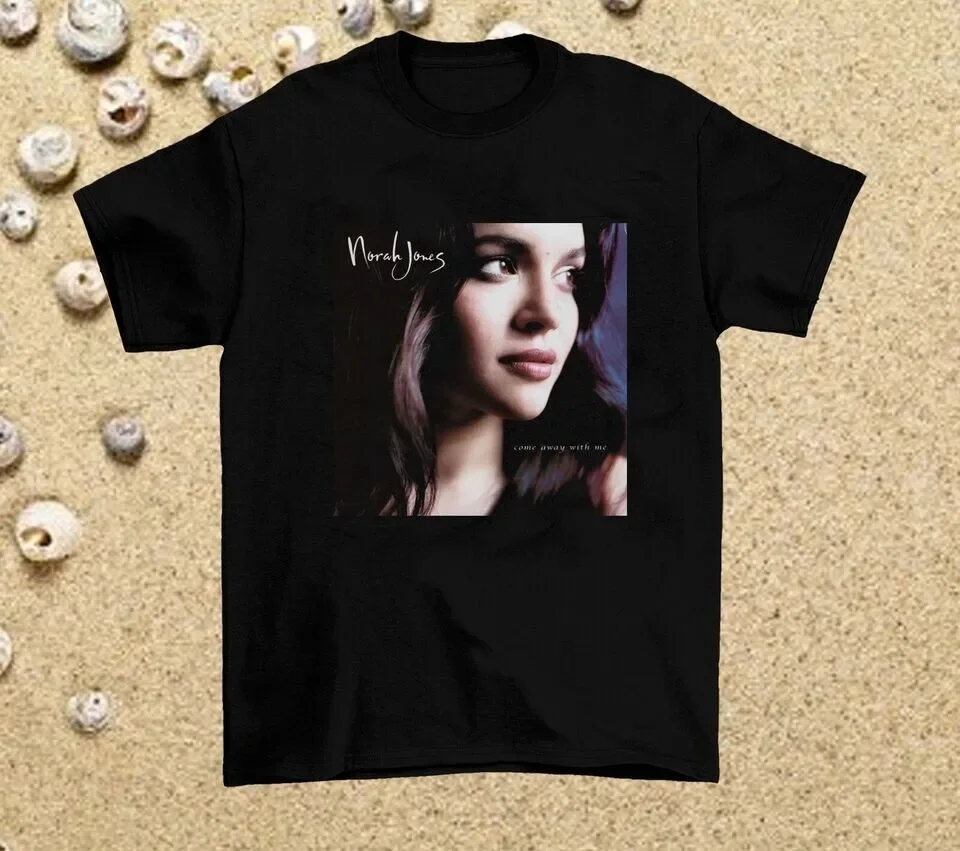 Norah Jones Short Sleeve Cotton Black Unisex Black T-Shirt, Gift For Fan