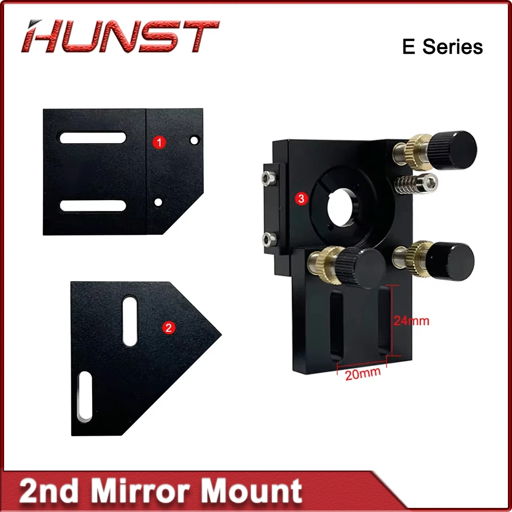 Hunst E Series CO2 noir deuxième support Laser support miroir 25mm diamètre lentille support intégré pour Machines de découpe Laser
