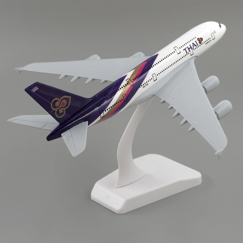 20cm Aircraft THAI Airways International Airbus A380 Thailand Alloy Plane Model Toy for Decoration Collection