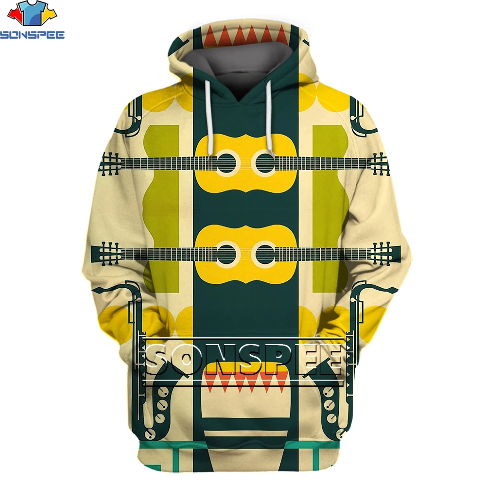 

SONSPEE Autumn Vintage Hoodie Wooden Anime Guitar Instrument 3D Print Hoodie Unisex Pullover Casual Harajuku Streetwear Hoody