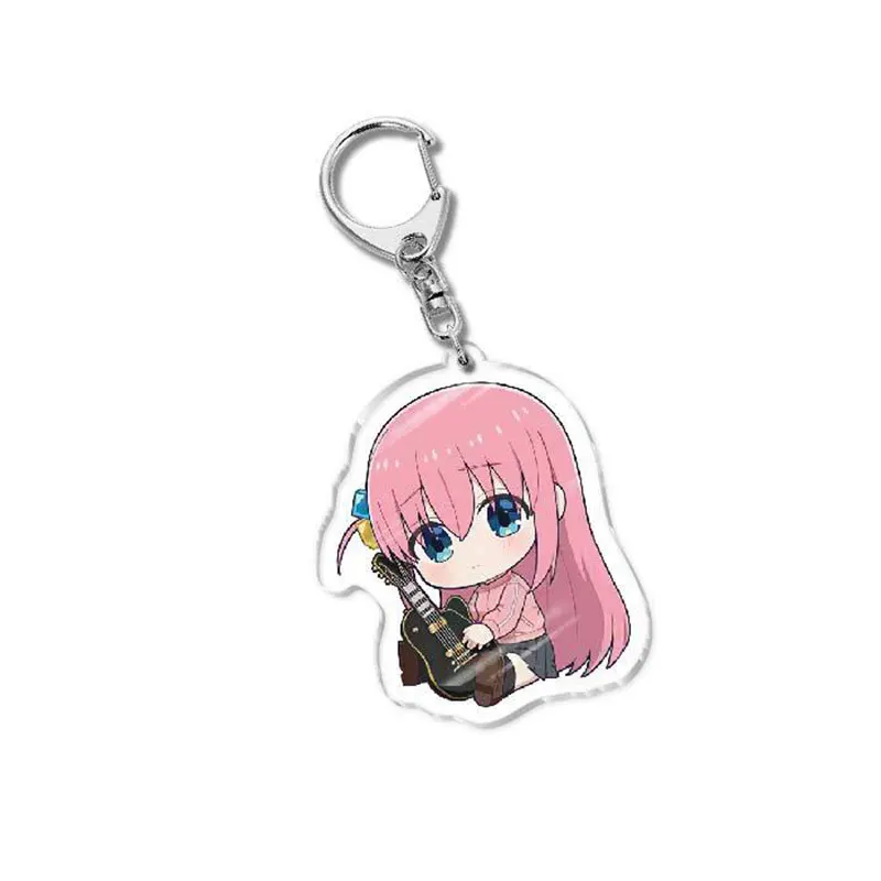 Anime BOCCHI THE ROCK Keychain Gotou Hitori Ijichi Nijika Yamada Ryo Keychains Metal Pendant Chain Key Ring Accessories Jewelry