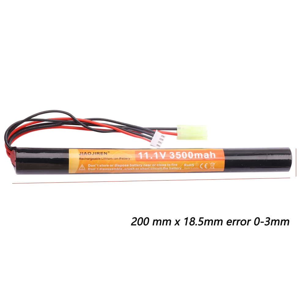 Airsoft gun akumulator akumulator do RC Lipo 11.1V 3500MAH 18650 z ładowarką do AKKU Mini Airsoft Gun baterie model RC akcesoria