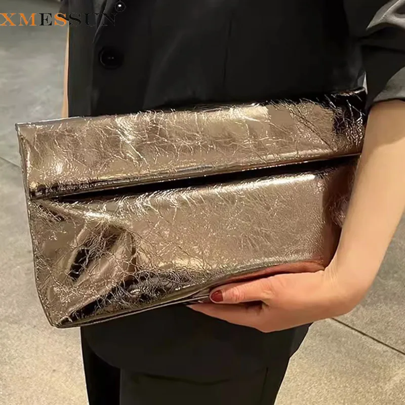 XMESSUN Women News Trendy Clutch Bag,Designer Luxury Soft Leather Fashion Brand Shoulder Messenger Bag Envelope Pouch Bag