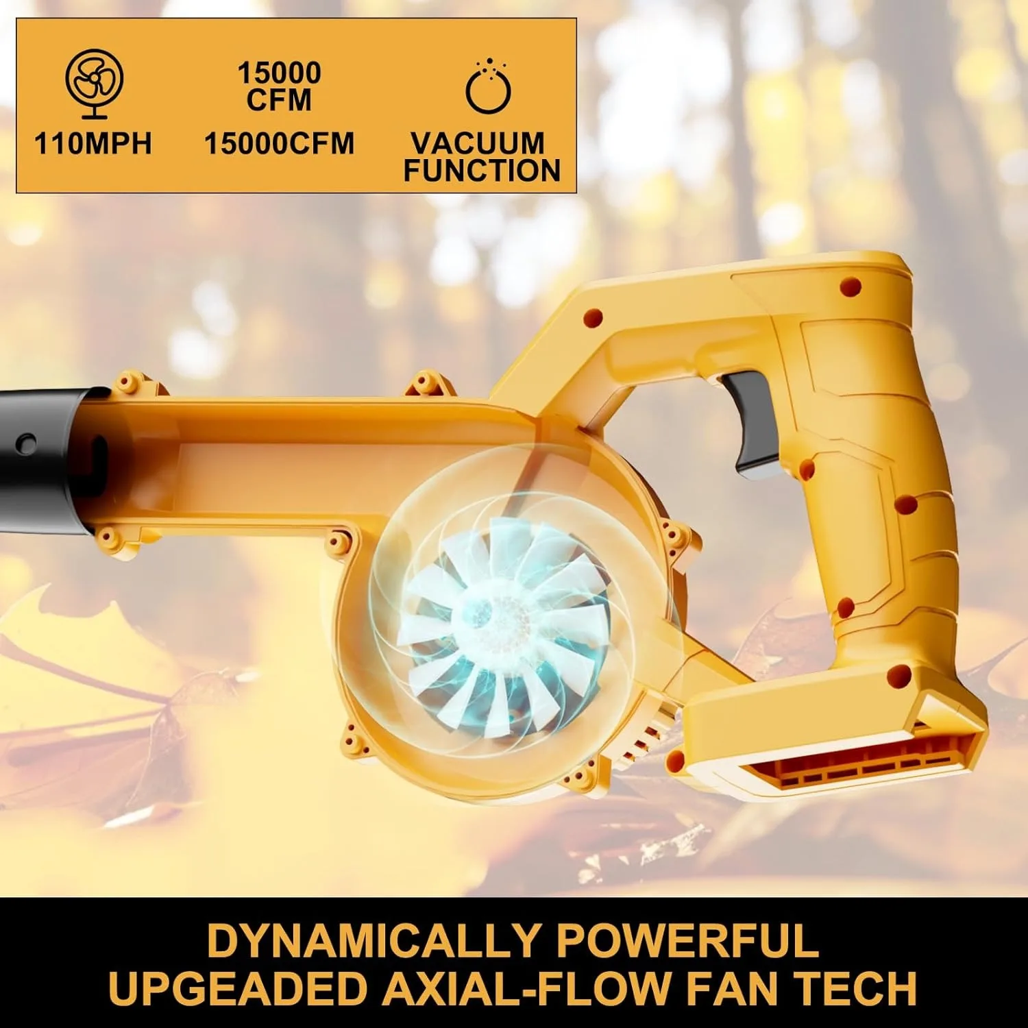 FORGEKIN Electric Air Blower 2IN1Vacuum Cleaner Dust Computer Collector Cordless Handheld Power Tools For DEWALT battery PIN