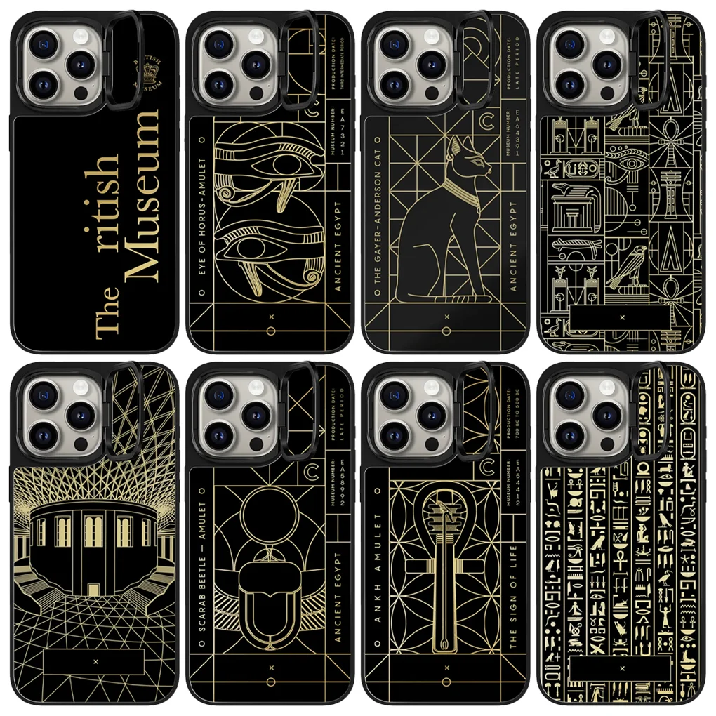 

Egypt Lens Stand Mirror Surface IPhone 12 13 14 15 16 Pro Max Case - Protective IPhone Case with MagSafe