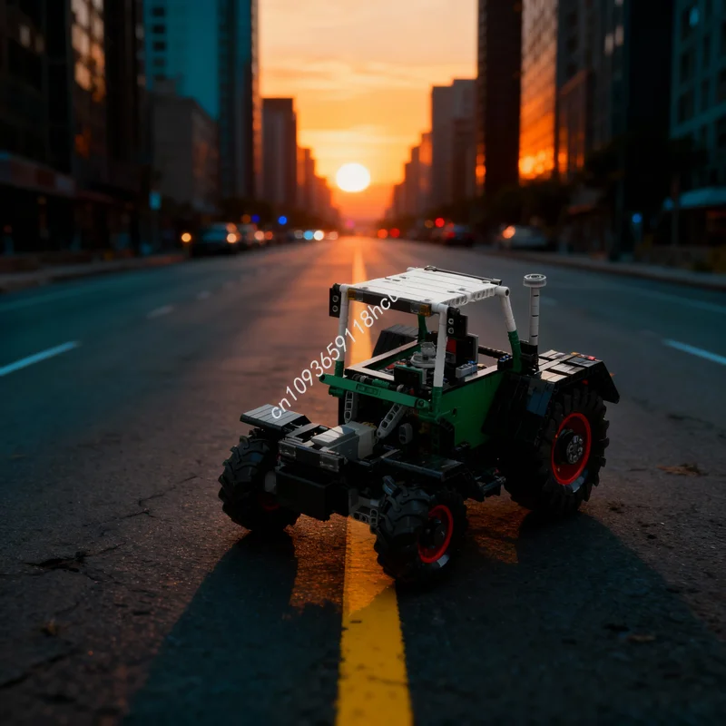 

901 деталей MOC Технический трактор Fendt Xylon с трехскоростной коробкой передач, модель, конструктор, игрушка, архитектурная идея, подарок на Рождество