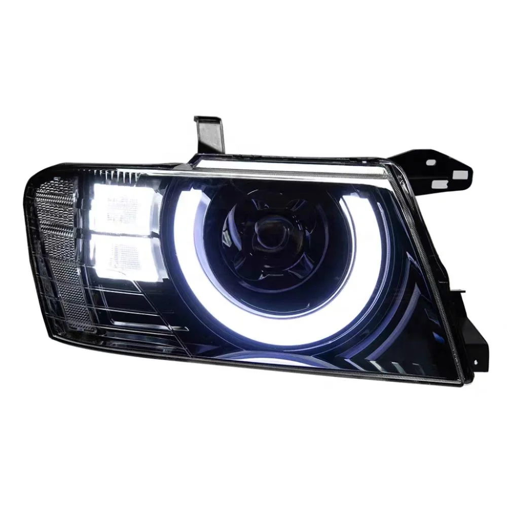 for New LED Auto Headlight Assembly 12 V 100 W 6500 Lumens H7 Bulb Upgrade Mitsubishi Pajero V73 2004-2014 Defender Style