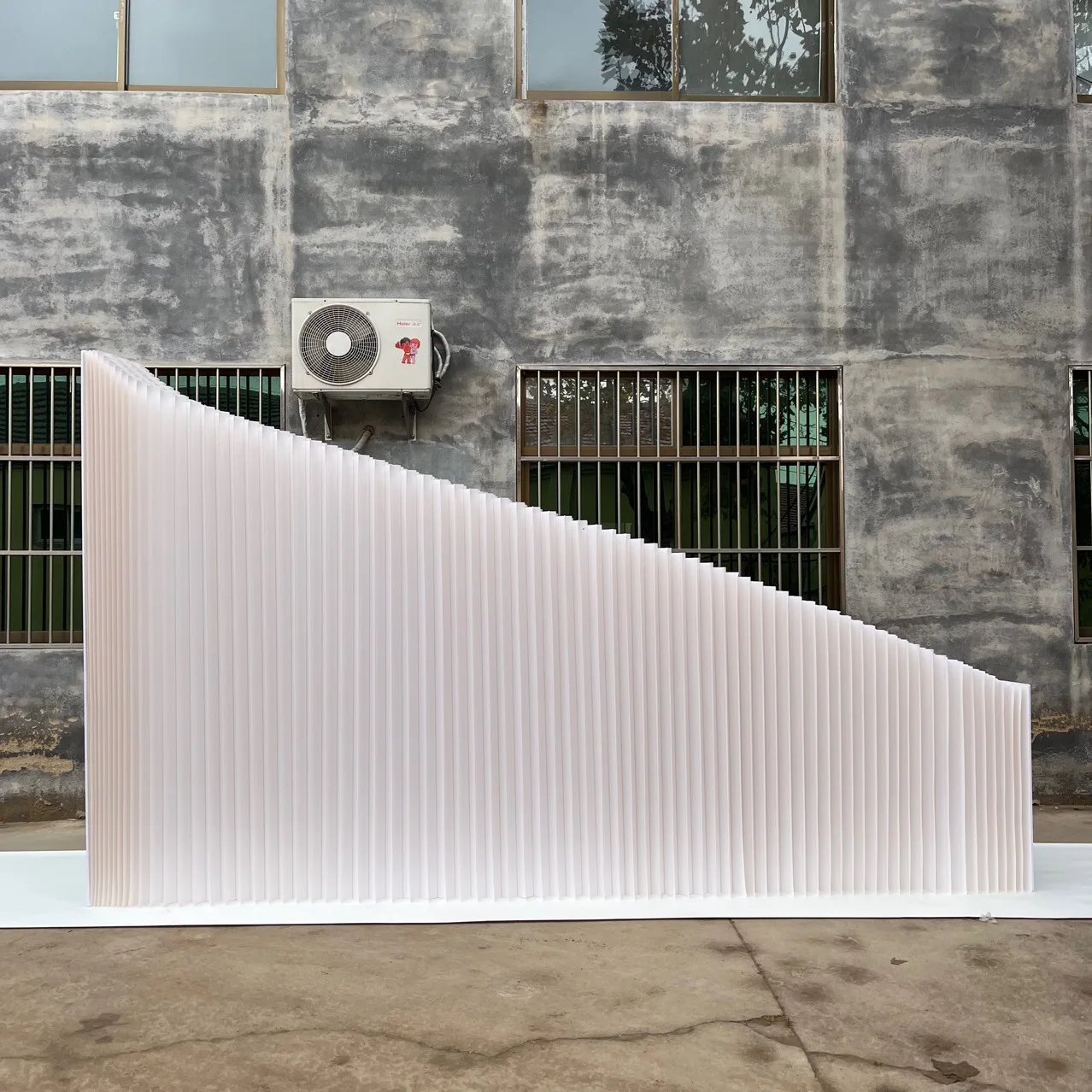 Y024Paper Screen Partition Living Room Entryway Staircase Cover Triangular False Wall Sliding Dividerfoldable Movable Background