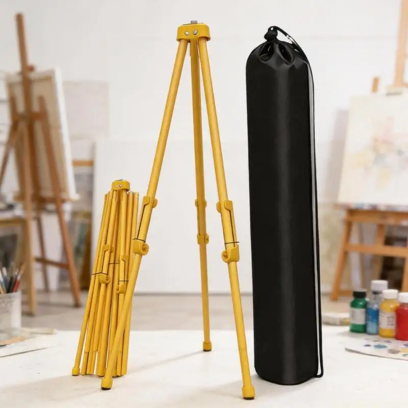 Foldable Tripod Easel Adjustable Metal Easel Stand For Artwork Posters Photos