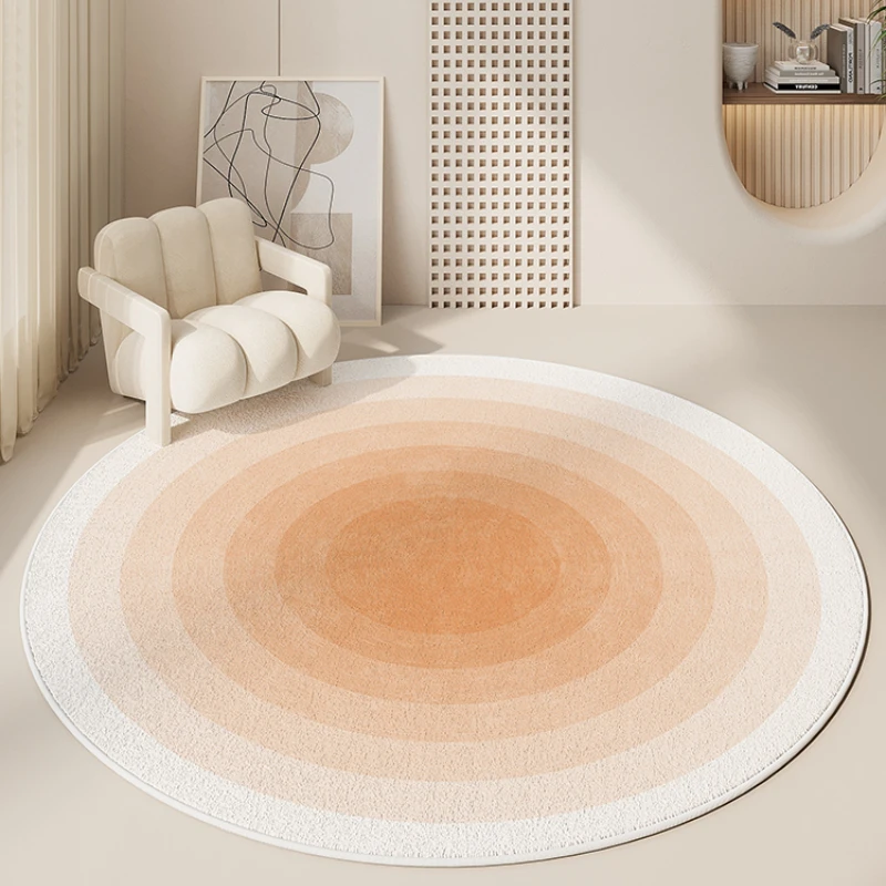 Round Gradient Carpets for Living Room Modern Minimalist Bedroom Decor Carpet Fluffy Soft Study Rug Thick Plush Lounge Floor Mat