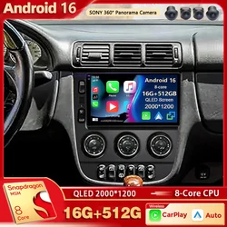 Android 16 For Benz M-Class W163 ML320 2003- 2005 2K QLED Android Car Radio Multimedia Video Player GPS stereo CarPlay Head Unit