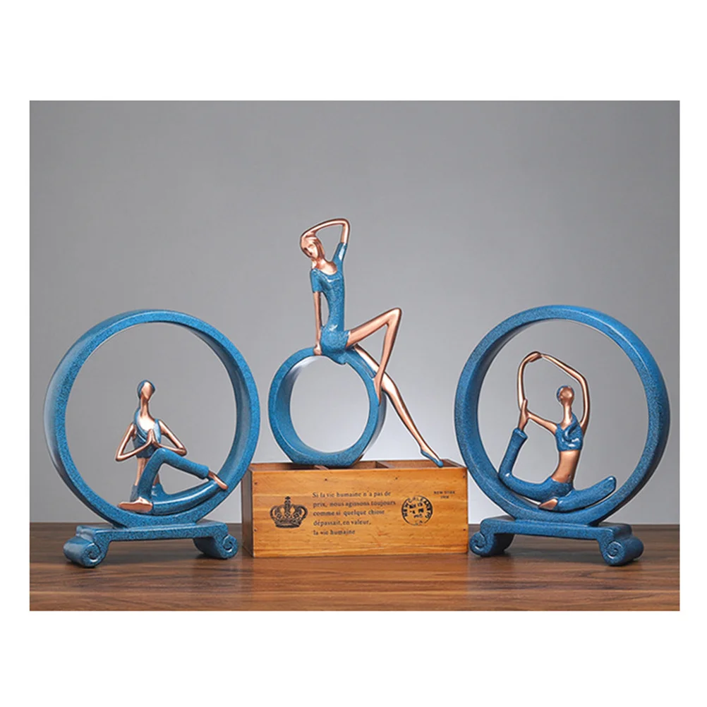 

1Pcs Resin Yoga Girl Sculpture Home Office Porch Cabinet Decoration Handmade Craft Delicate Texture Quality Yoga Girl