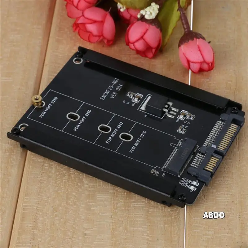 

3X Black Case CY B+M Socket 2 M.2 NGFF (SATA) SSD To 2.5 SATA Adapter For 2230/2242/2260/2280Mm M2 SSD