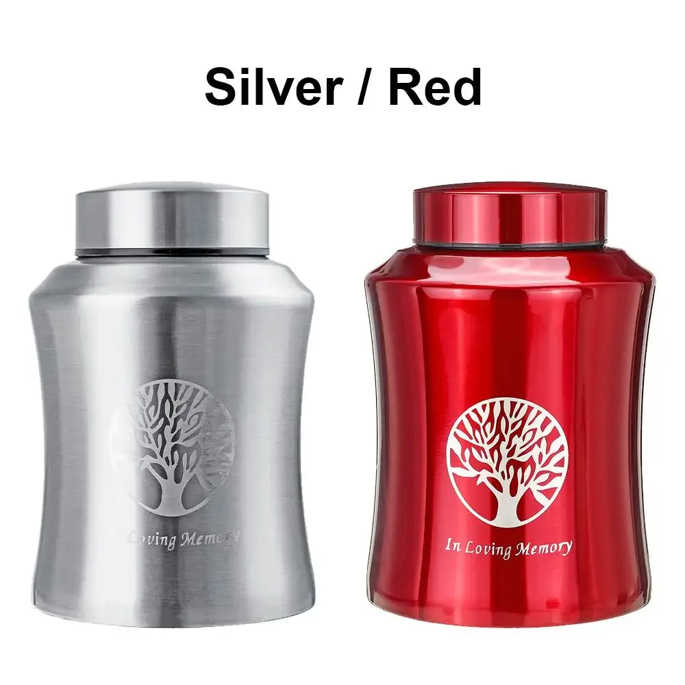 Pet Memorial Urn Cremation Mini Urns for Pet/ Human Ashes Casket Funeral 250/500/800ml Stainless Steel Cremation Storage Jar