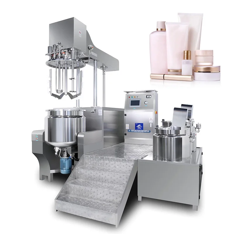 Vacuum Hair Shampoo/Mask/Color Liquid Emulsifying Tank Homogenizer Hair Conditioner Cosmetic Serum Mixing Machine