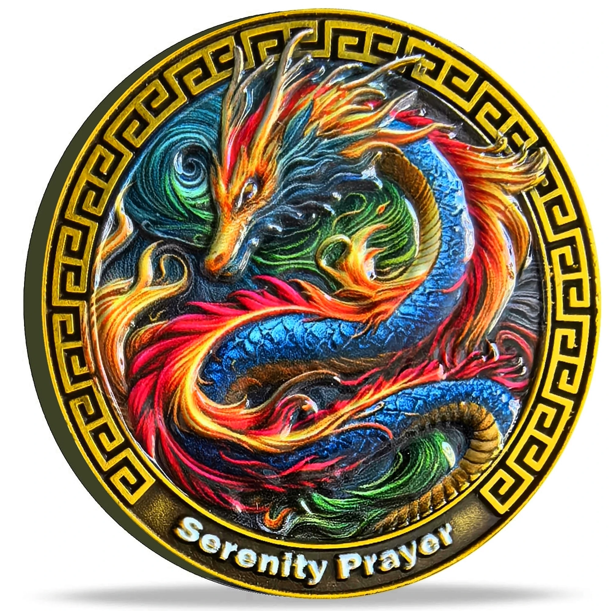 CARBAYTA AA Serenity Prayer Coin Challenge Coin - 1.72 Inch Collectible Coin With Protective Case, Commemorative Coin