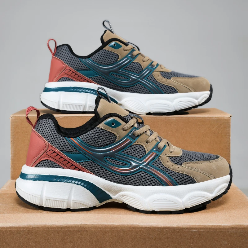 Spring Autumn New Lightweight Breathable Mesh Shoes Fashionable Versatile Thick soled sneakers Casual Comfortable Running Shoes