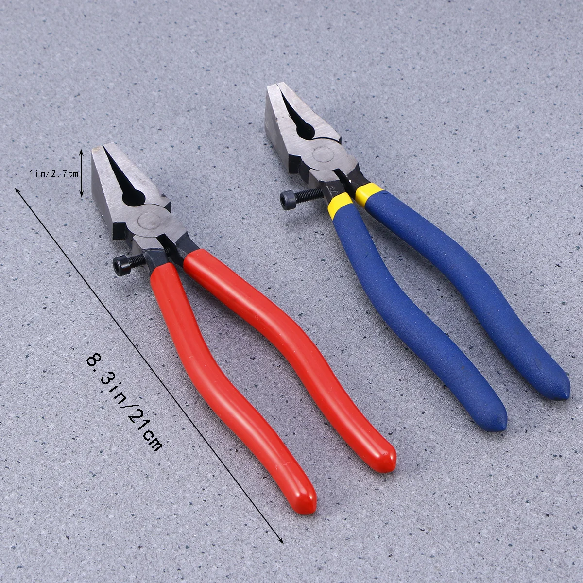 

200mm Flat Nose Pliers Silicone Handle Key Fob Adjustable Pressure Glass Trimming Glass Work Metal Cutting Pliers