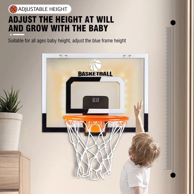 Scoring Basketball Board Shooting Children's Hole Free Hanging Wall Electronic Exercise Game Toy Hanging Backboard Toys