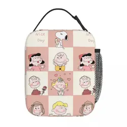 Peanuts Snoopy Cute Cartoon Insulated Lunch Bags contenitore termico per pasti Tote a tenuta stagna Lunch Box borse per alimenti ufficio all'aperto