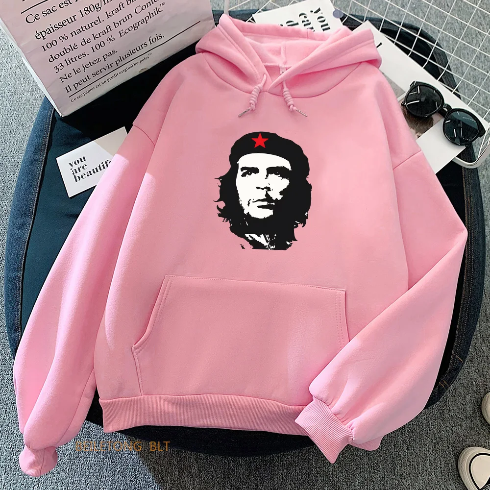 

Che Guevara Printing Hoodies for Women/Men Casual Long Sleeve Hooded Sweatshirt Sudaderas Para Mujer Fleece Warm Jacket Female