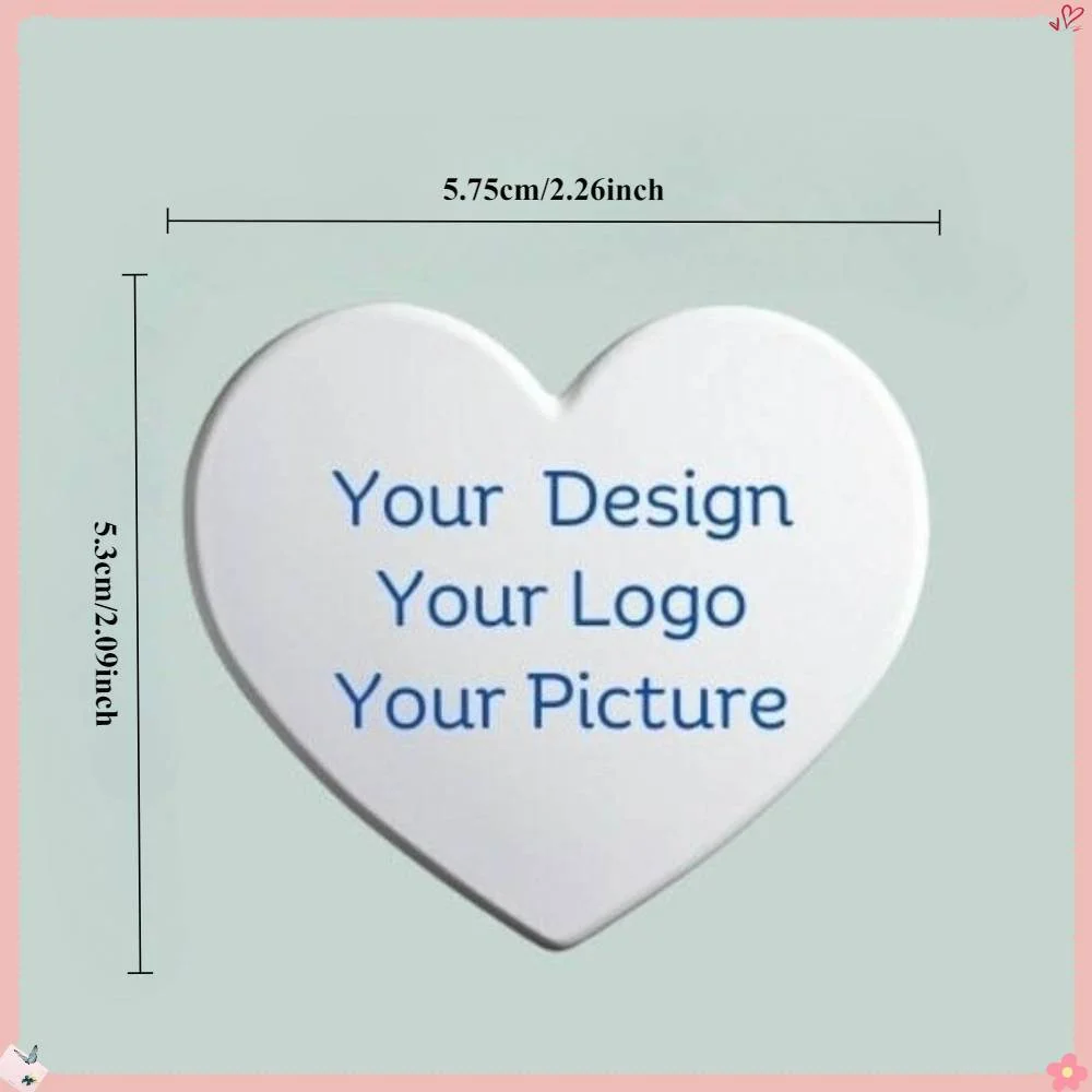 Customized Personalized Heart-Shaped Tin Badges With Text Designs And Logo Printing A Perfect Gift For Children And Loved Ones