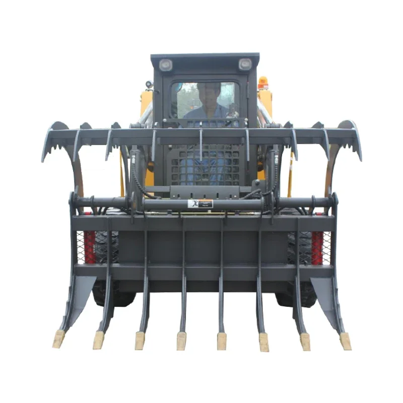 Hydraulic Rake  Bucket Slip Steering Loader Root  Grab Loader Grass